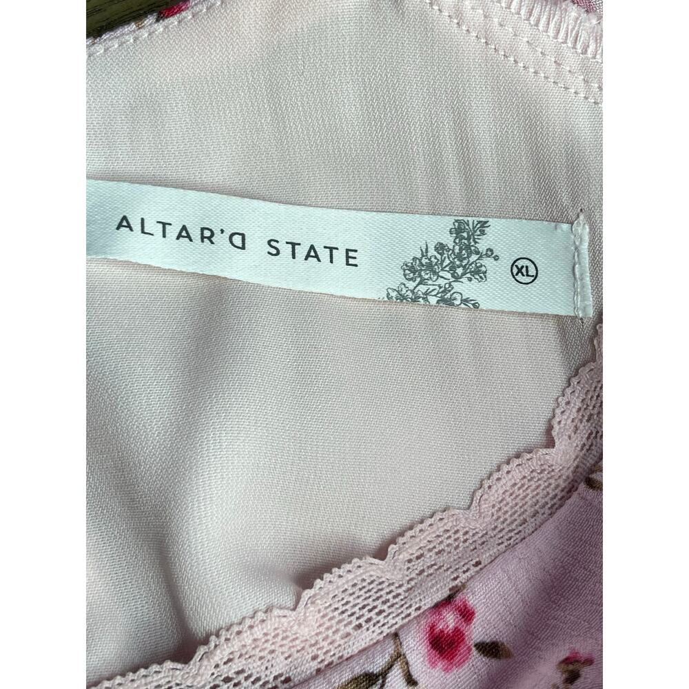 Altar’d State Kate Floral Mini Dress size XL bustier corset bodice cottagecore - Picture 4 of 9